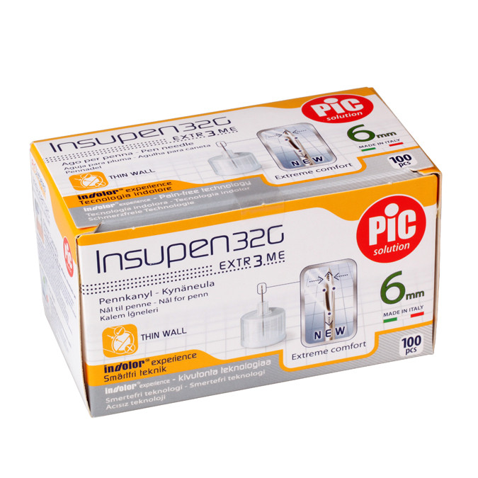 INSUPEN extrem 0,23 x 6 mm 32G - ultrafeine sterile Pennadeln / 100 ...