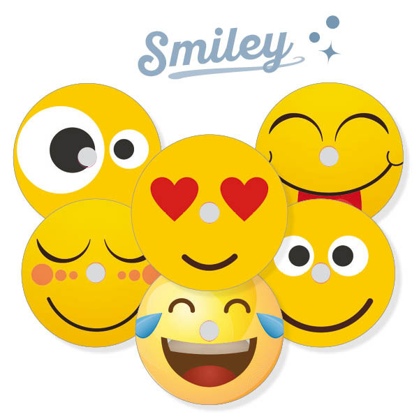Sticker-Set Smiley - Aufkleber für FreeStyle Libre / 6 Stück