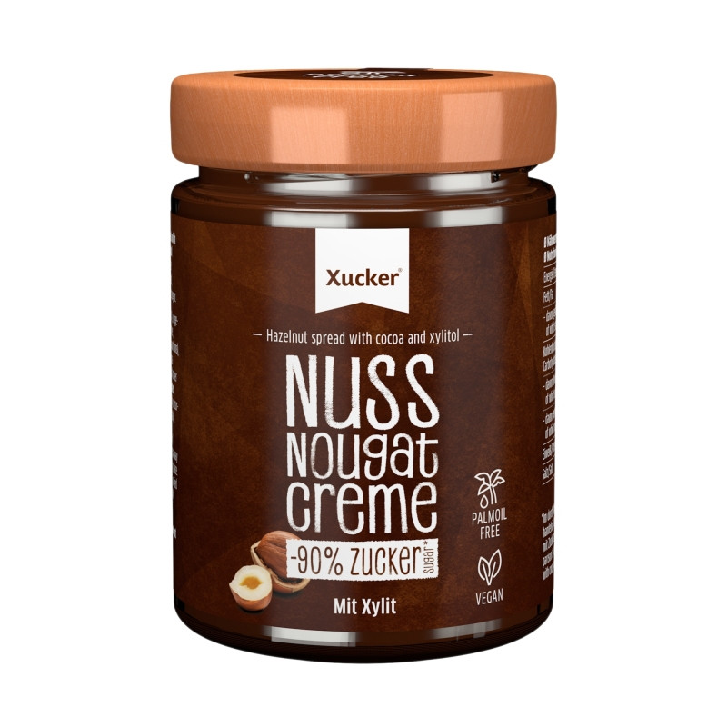 Xucker Nuss-Nougat-Creme mit Xylit 300 g - Aufstrich / 1 Glas | DIASHOP