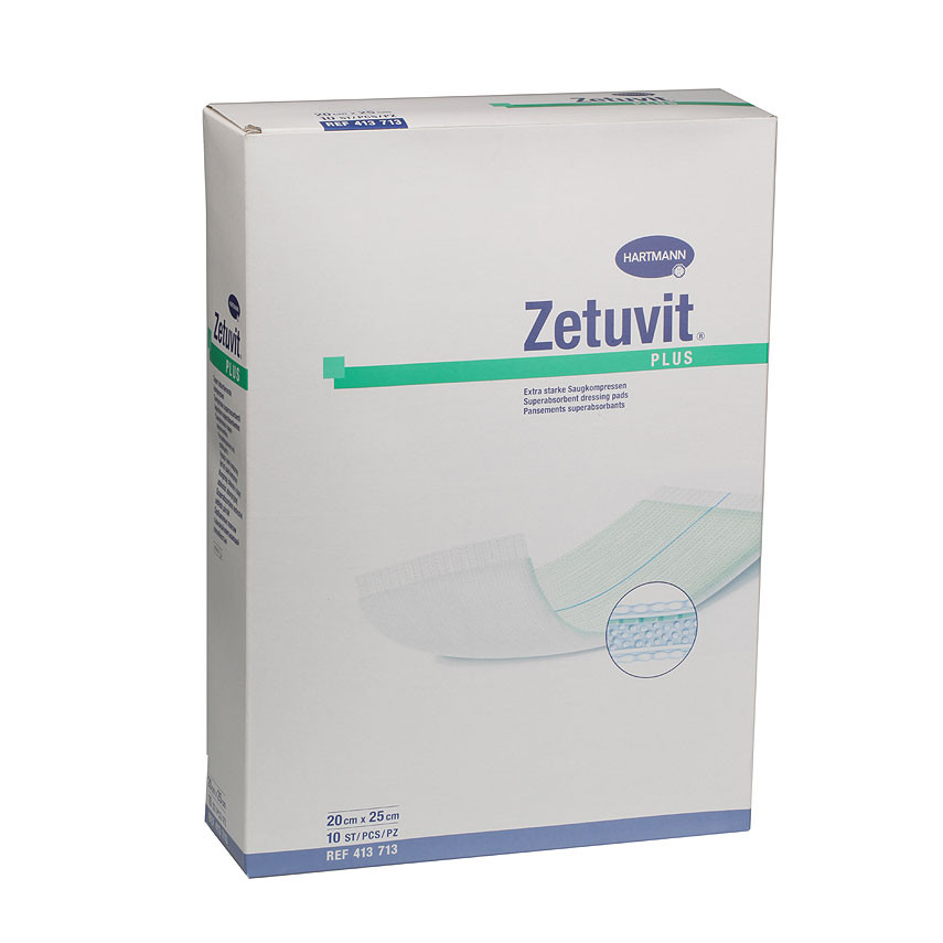 Zetuvit Plus 20 x 25 cm sterile Saugkompressen / 10 Stück DIASHOP
