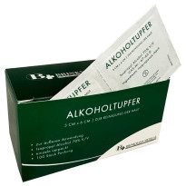 Alkoholtupfer 3 x 3 cm - steril / 100 Stück