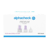 Alphacheck Premium Pen-Nadeln 5 mm x 31G - Pennadeln / 105 Stück