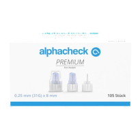 Alphacheck Premium Pen-Nadeln 8 mm x 31G - Pennadeln / 105 Stück