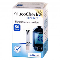 GlucoCheck Excellent Teststreifen - Blutzucker Teststreifen / 50 Stück