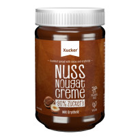 Xucker Nuss-Nougat-Creme - weniger süß - mit Erythrit 300 g - Aufstrich / 1 Glas