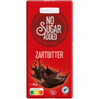 Frankonia No Sugar Added Zartbitter Schokolade / 80 g Tafel
