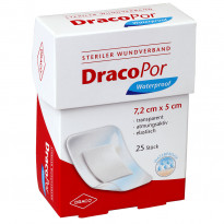 DracoPor Waterproof  5 x 7,2 cm - steriler Wundverband / 25 Stück