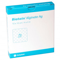 Biatain Alginate Ag 10 x 10 cm - Alginatverband mit Silber / 10 Stück