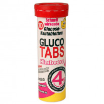 GlucoTabs Traubenzucker im Röhrchen - Geschmack Himbeere / 10 Tabs