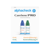alphacheck CareSens Pro Kontrolllösung Kombi L/H / 2 x 4 ml 