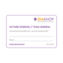 Diabetikerausweis im Scheckkartenformat