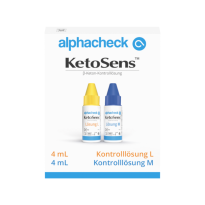 alphacheck KetoSens Kontrolllösung Kombi L/M / 2 x 4 ml 