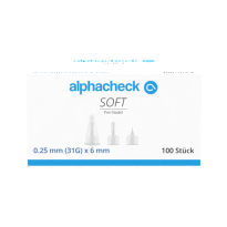 Alphacheck soft Pen-Nadeln 6 mm x 31G - Standard Pennadeln / 100 Stück