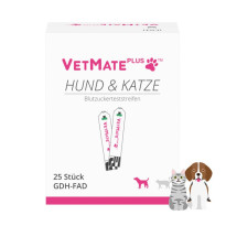 VetMate PLUS Blutzuckerteststreifen - Hund & Katze / 25 Stück
