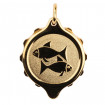 SOS Anhänger vergoldet Sternzeichen Fische - für Collierkette / 1 Stück