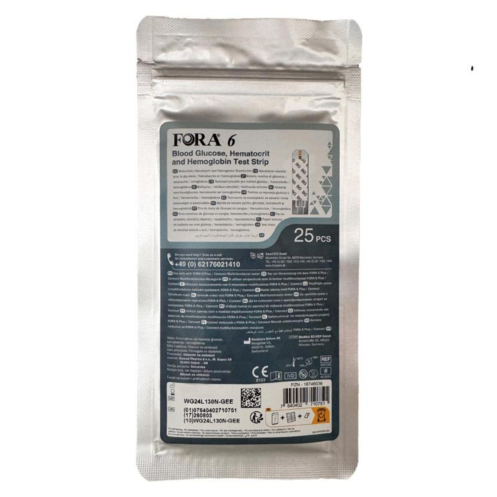FORA 6 Blutzucker- / Hämatokrit- / Hämoglobinteststreifen FORA 6 Blutzucker- / Hämatokrit- / Hämoglobinteststreifen