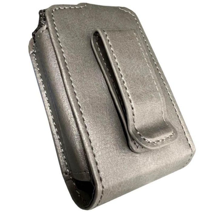 Myabetic Lederklapptasche mit Sichtfenster grau Myabetic Lederklapptasche mit Sichtfenster grau