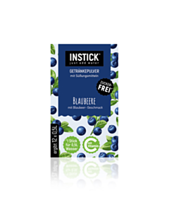 INSTICK Blaubeere - zuckerfreies Instant-Getr&auml;nk - Gr&ouml;&szlig;e S / 12 Sticks