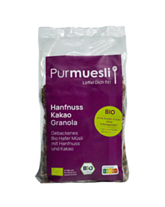 Purmuesli Hanfnuss Kakao Granola ohne Zuckerzusatz - 400g / 1 Pck