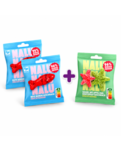 NALU Fruchtgummi AKTION 2x Fische Rote Beeren + 1x Saure Seesterne GRATIS