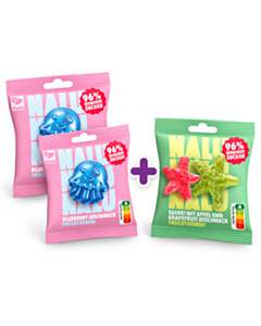 NALU Fruchtgummi AKTION 2x Quallen Heidelbeere + 1x Saure Seesterne GRATIS