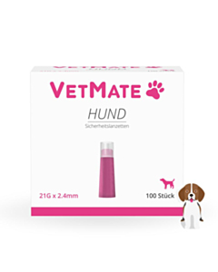 VetMate Sicherheitslanzetten 21G x 2,4 mm - Hund