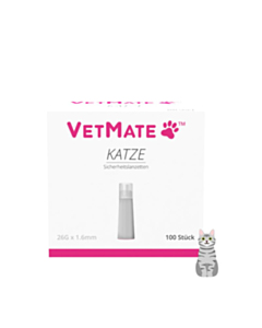 VetMate Sicherheitslanzetten 26G x 1,6 mm - Katze
