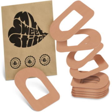 MySweetStitch Übererklebepflaster für Omnipod DASH / 5 - beige / 10 Stück