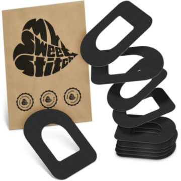 MySweetStitch Übererklebepflaster für Omnipod DASH / 5 - schwarz / 10 Stück