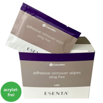 ESENTA - Feuchttücher zur reizfreien Pflasterentfernung / 30 Tücher