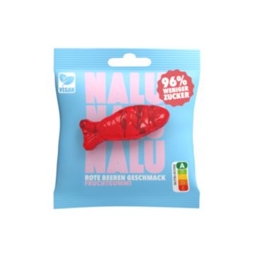 NALU Fruchtgummi Fische vegan  - Rote Beeren / 50 g Beutel