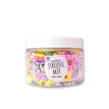 NO SUGAR SUGAR Streuselmix Flower Power / ohne Zucker - 1 Dose