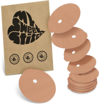 MySweetStitch Unterklebepflaster für Dexcom G7/ ONE+ / Stelo - beige / 10 Stück