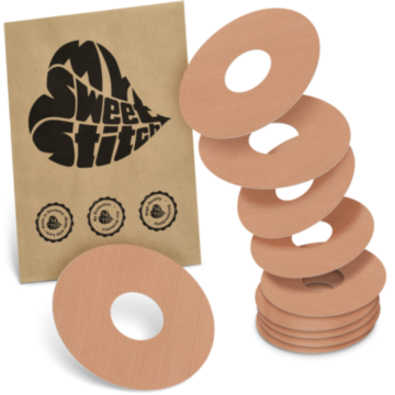 MySweetStitch Überklebepflaster für Katheter beige S - MiniMed, t:slim / 10 Stück