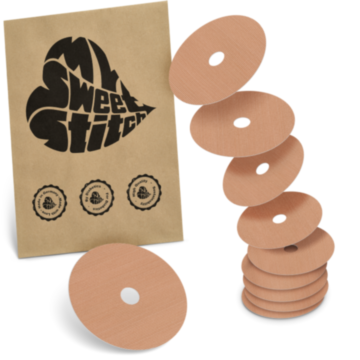 MySweetStitch Unterklebepflaster für Katheter beige S - MiniMed, t:slim / 10 Stück