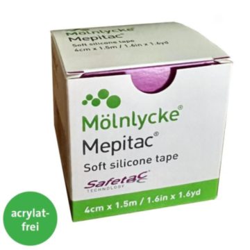 Mepitac 4 x 150 cm - silikonbeschichteter Fixierverband / 1 Rolle