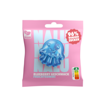 NALU Fruchtgummi Quallen vegan  - Heidelbeere / 50 g Beutel