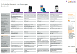  Übersichtstabelle Insulinpumpen