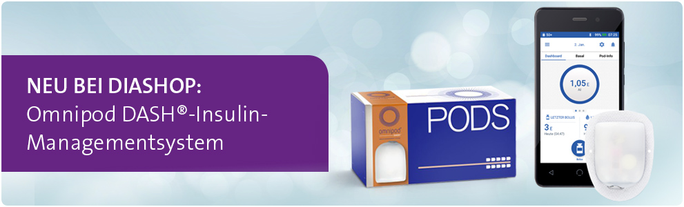 BANNER - Neu bei DIASHOP: Omnipod DASH®-Insulin-Managementsystem