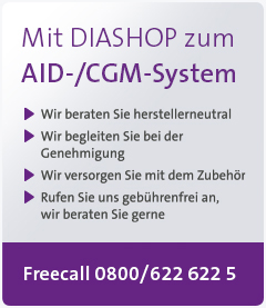 Mit DIASHOP zur kontinuierlichen Glukosemessung (CGM)